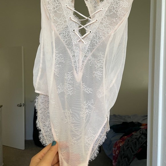 Victoria's Secret Pink Lace bodysuit - Picture 3 of 7